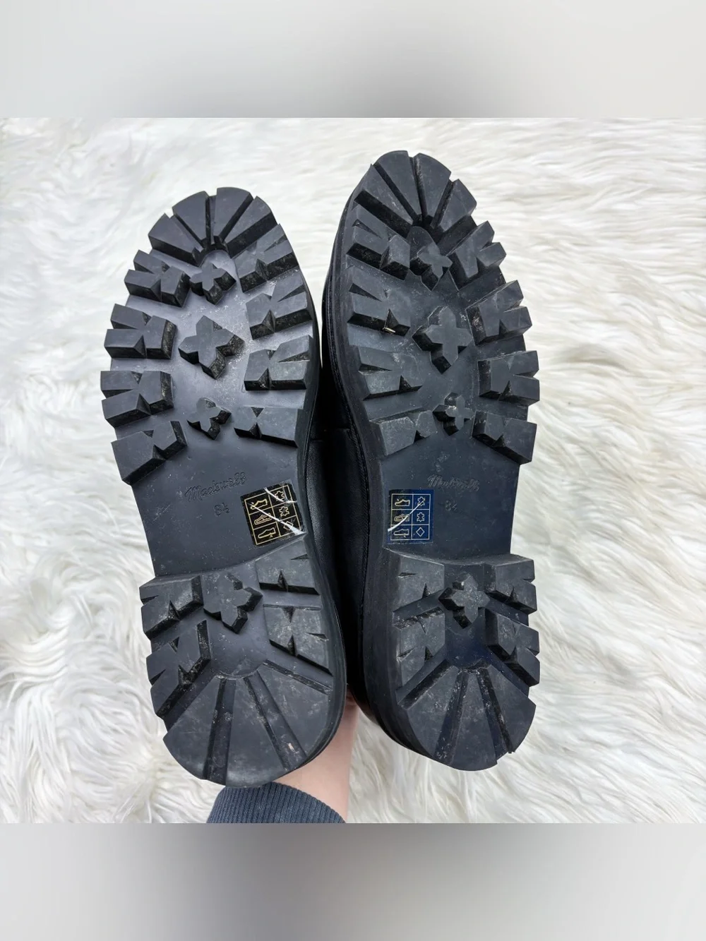Madewell The Freya Platform Lugsole Mary Jane True Black Leather Size 8.5 - Picture 9 of 12